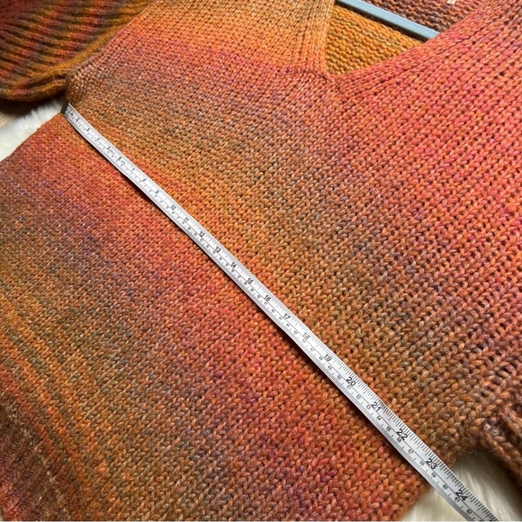 LoveShackFancy Knit Rio Russet Alpaca Merino Oversized Sweater XS / SMALL Ombre - Picture 10 of 15